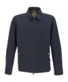 Woolrich City Timber Jacket Collared Buttoned Cuffs Pockets In Blue