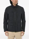 Woolrich Zip-up Drawstring Jacket In Black