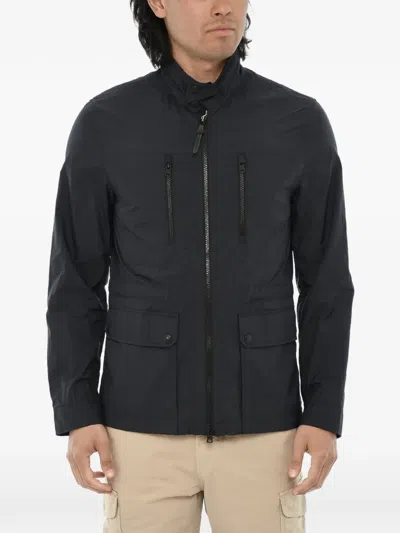 Woolrich Zip-up Drawstring Jacket In Black