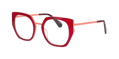 Woow Big Match 1 2218 Women's Glasses Red Size 51 - Free Lenses - Blue Light Block Available
