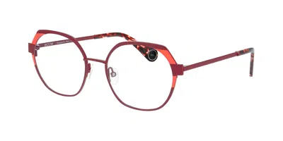 Woow Double Six 1 9330 Women's Glasses Burgundy Size 50 - Free Lenses - Blue Light Block Available In Red