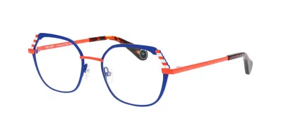 Woow Level Up 1 9115 Women's Glasses Blue Size 50 - Free Lenses - Blue Light Block Available In Flash Blue,orange