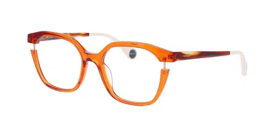 Woow Lucky Charm 2 6430 Women's Glasses Clear Size 53 - Free Lenses - Blue Light Block Available In Transparent Rust Orange