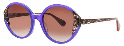 Pre-owned Woow Sunglasses Brown Horn In Blue
