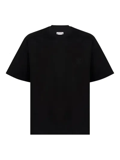 Wooyoungmi Abstract-print T-shirt In Black