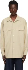 Wooyoungmi Beige Chest Pocket Shirt In 830e Beige