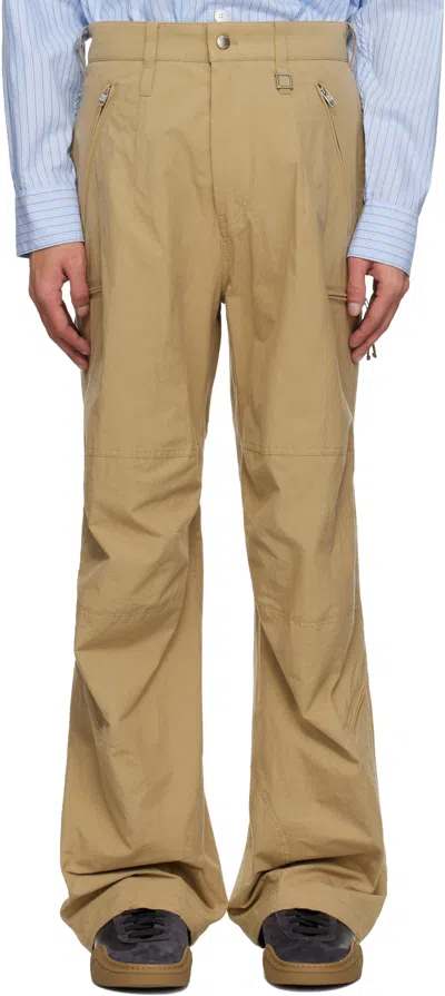 Wooyoungmi Beige Cotton Parachute Trousers In Beige937e