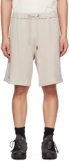 Wooyoungmi Logo Embroidery Cotton Drawstring Shorts In Beige 730e