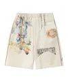 Wooyoungmi Beige Graphic Twill Shorts In White