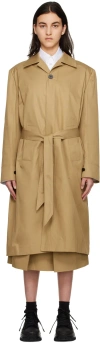 Wooyoungmi Beige Long Trench Coat In Beige 967e