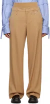 Wooyoungmi Beige Paneled Trousers In Beige 930e