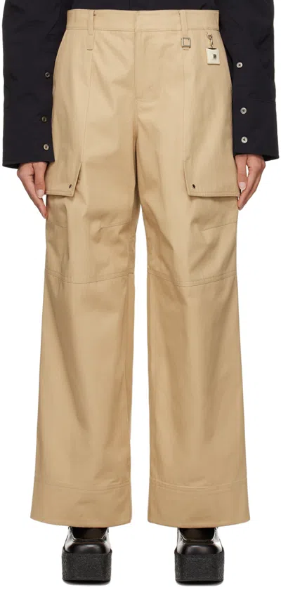 Wooyoungmi Beige Paneled Trousers In Beige 969e