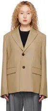 Wooyoungmi Beige Single-breasted Blazer In Beige 906e