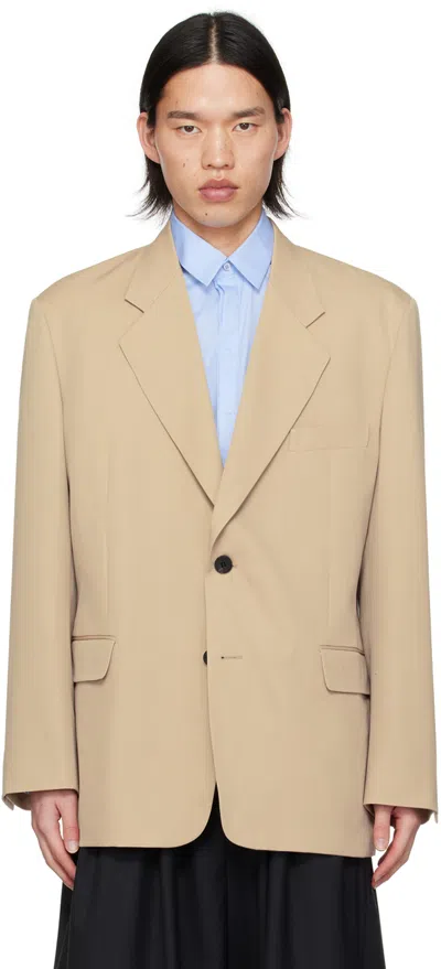 Wooyoungmi Beige Two-button Blazer In 907e Beige