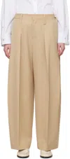 Wooyoungmi Beige Wide Trousers In Beige 907e