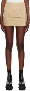 Wooyoungmi Beige Wrap Miniskirt In Beige 944e