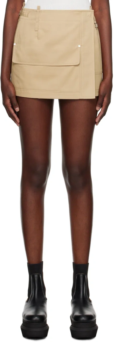 Wooyoungmi Beige Wrap Miniskirt In Beige 944e