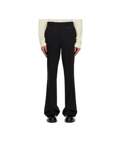 Wooyoungmi Belt Loops Slacks In Black
