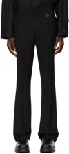 Wooyoungmi Black Boot-cut Trousers In Black