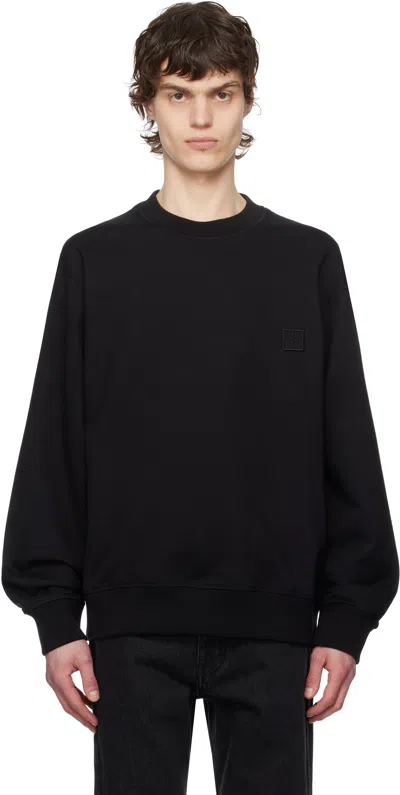 Wooyoungmi Black 3d Coral Back Logo Sweatshirt In Black723b