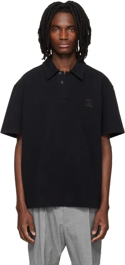 Wooyoungmi Black Back Logo Polo