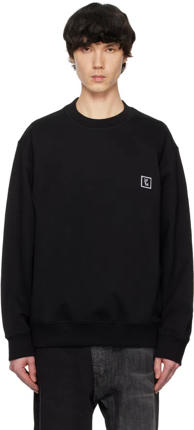 Wooyoungmi Black Back Logo Sweatshirt In Black723b