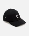 Wooyoungmi Black Baseball Cap With Logo Print On The Front And Logo Lettering On The Rear In Black