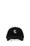 Wooyoungmi Black Baseball Cap With Logo Print On The Front And Logo Lettering On The Rear In Black