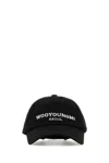 WOOYOUNGMI BLACK COTTON BASEBALL CAP