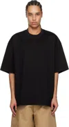Wooyoungmi Black Cotton Overfit T-shirt In Black718b