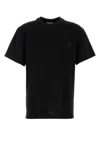 Wooyoungmi Black Cotton Back Logo T-shirt In Black