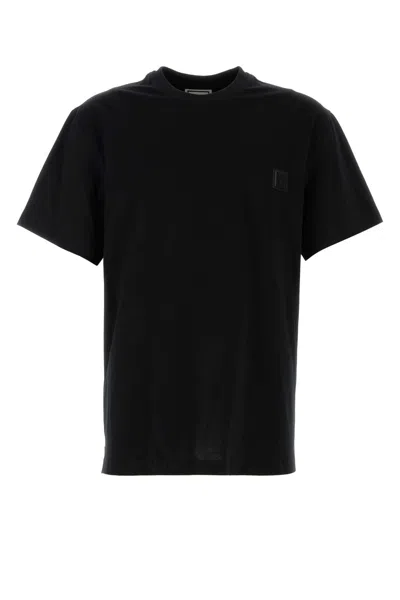Wooyoungmi Black Cotton T-shirt In Blue