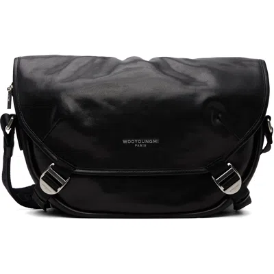 Wooyoungmi Black Crossbody Satchel In 671b Black