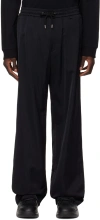 WOOYOUNGMI BLACK DRAWSTRING TROUSERS