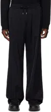 Wooyoungmi Black Drawstring Trousers In 929b Black