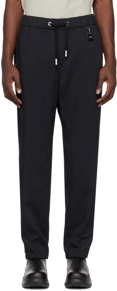 Wooyoungmi Black Drawstring Trousers In Black 957b