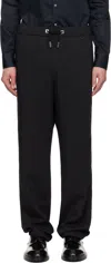Wooyoungmi Black Drawstring Trousers In Black940b