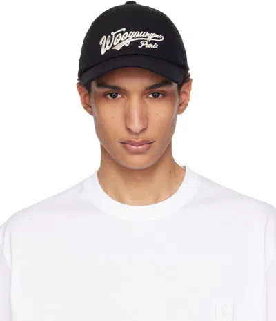 Wooyoungmi Black Embroidered Logo Cap