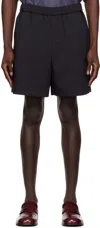 Wooyoungmi Black Embroidered Shorts In Black 957b