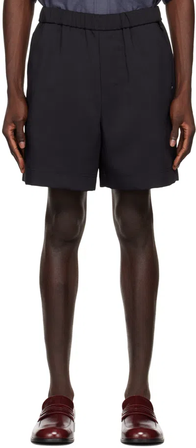 Wooyoungmi Black Embroidered Shorts In Black 957b