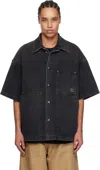 Wooyoungmi Black Faded Denim Shirt In Black873b