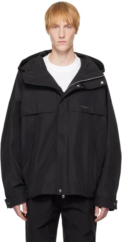 WOOYOUNGMI BLACK HOODED JACKET