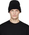 Wooyoungmi Black Knit Beanie In 534b Black