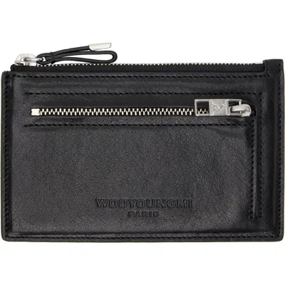 Wooyoungmi Black Leather Card Holder In 671b Black