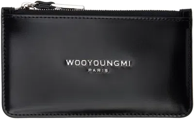 Wooyoungmi Black Leather Card Wallet In Black633b