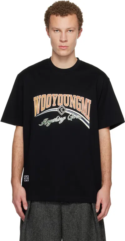 Wooyoungmi Lenticular Logo T-shirt In Black