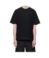 Wooyoungmi Black Line Embroidery T-shirt In Black