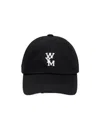 Wooyoungmi Black Baseball Cap With Logo Print On The Front And Logo Lettering On The Rear In Black