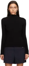 Wooyoungmi Black Mock Neck Sweater In Black