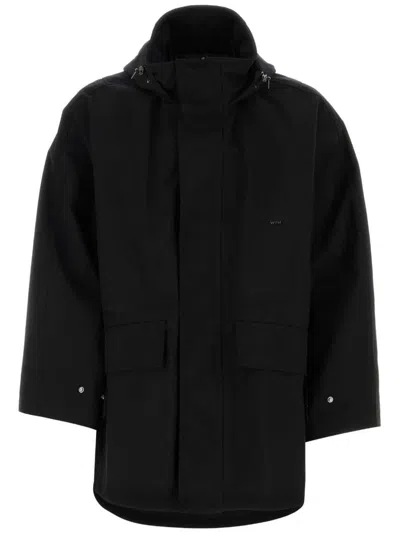 WOOYOUNGMI WOOYOUNGMI BLACK NYLON WINDBREAKER